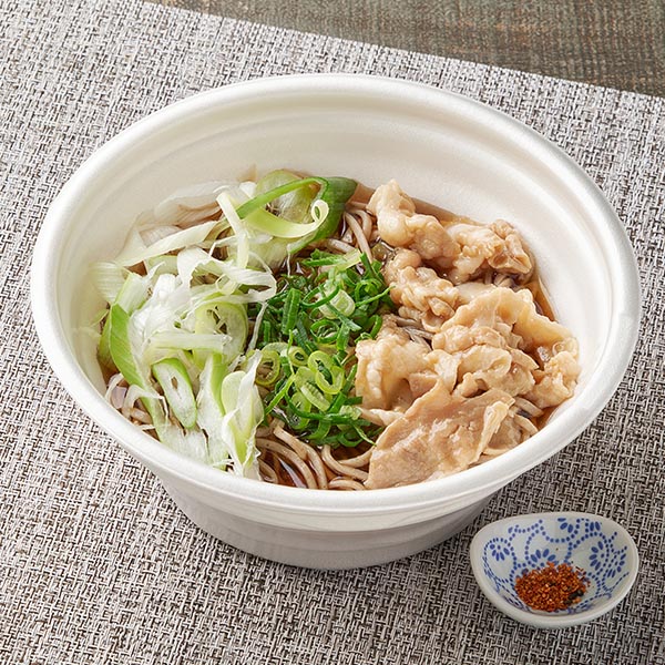 ねぎたっぷり!豚肉そば
