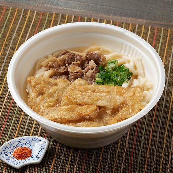 【九州】こだわりだしの肉ごぼう天うどん 麺類 554円（税込598円） ファミリーマート FamilyMart