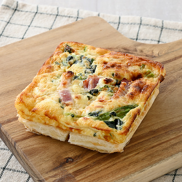 ほうれん草とベーコンのキッシュ風