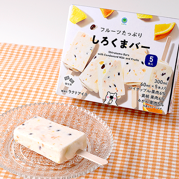 フルーツたっぷりしろくまバー 5本入 アイス 320円（税込345円） ファミリーマート FamilyMart