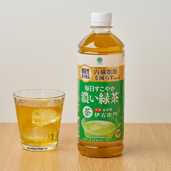 伊右衛門 毎日すこやか濃い緑茶 600ml ドリンク 121円（税込130円） ファミリーマート FamilyMart