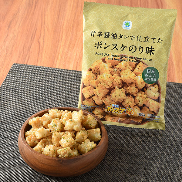 甘辛醤油タレで仕立てたポンスケのり味 菓子 139円（税込150円） ファミリーマート FamilyMart