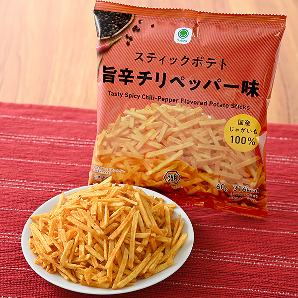 スティックポテト旨辛チリペッパー味 菓子 139円（税込150円） ファミリーマート FamilyMart
