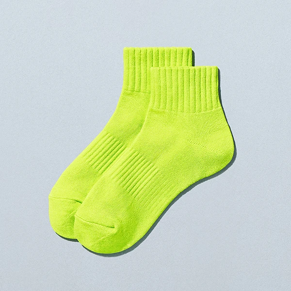 ショートソックス ライムイエロー