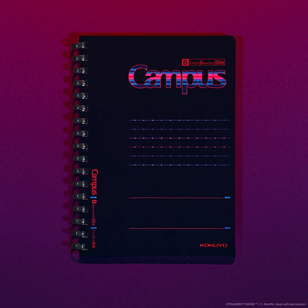 ソフトリングノート A6 ストレンジャー・シングス ブラック 日用品 400円（税込440円） ファミリーマート FamilyMart