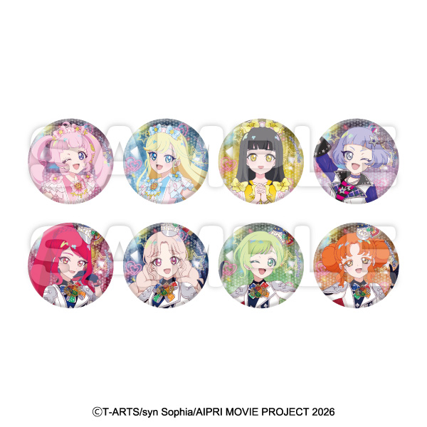 映画ひみつのアイプリ トレーディングホロ缶バッジ typeA エンタメ 500円（税込550円） ファミリーマート FamilyMart