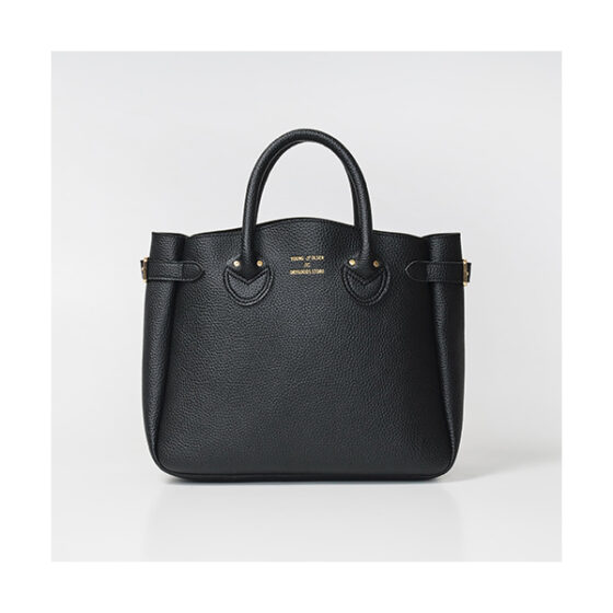 ファミリーマート YOUNG & OLSEN The DRYGOODS STORE BELTED TOTE BAG BOOK BLACK ブラックのレザー調トートバッグ